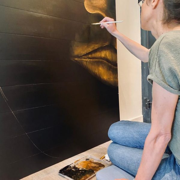 Artiste au travail peinture contemporaine