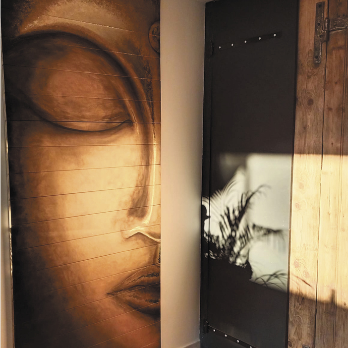 tableau buddha méditatif