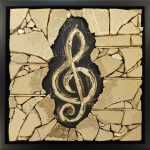 Tableau vibrations musicales 30x30cm