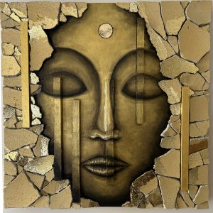 tableau buddha méditatif